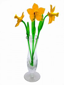 Стеклянный цветок Нарцисс жёлтый